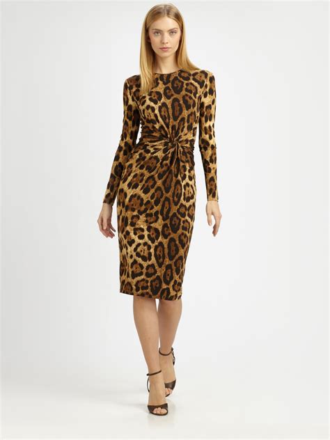 michael kors leopard print dress